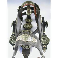 A late 19th/early 20th century horse harness made by R. Roberts, Beaumaris (Anglesey) comprisi...