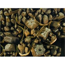 A box containing approximately 190 iron stamps Est. 300/400...