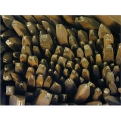 A box containing approximately 120 various iron letter stamps Est. 250/300...