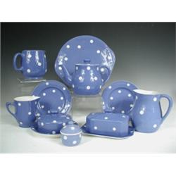A collection of T.G. Green Domino teawares, including teapot, jugs, butterdishes, cups, saucer...