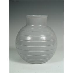 A Wedgwood Keith Murray vase of circular form with ribbed sides, 14.5cm Est. 200/300...