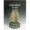 Image 1 : A Royal Doulton stoneware jardiniFre stand of baluster shape decorated with panels of scrollin...
