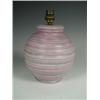 Image 1 : A Carltonware pottery lamp base, of circular form with ribbed decoration, base 18cm high Es...