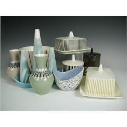 Hornsea pottery items, to include: two Summit butter dishes and covers, a Summit preserve pot,...