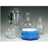 Image 1 : Five pieces of contemporary glass: a decanter with a stopper in the form of a cactus, an Orref...