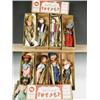 Image 1 : Nine early Pelham puppets, six with lead hands, the others wooden, all boxed except one, with...