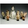 Image 1 : A set of painted plaster figures 'Snow White and Seven Dwarfs', by G. Leonardi, impressed and...