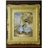 Image 1 : Walton G. Henning A DOUBLE PORTRAIT OF HARRIET AND ELIZA BENNETT watercolour on ivory, in a...
