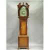 Image 1 : A George III oak and mahogany veneered longcase clock with a later Edwardian triple fusee move...