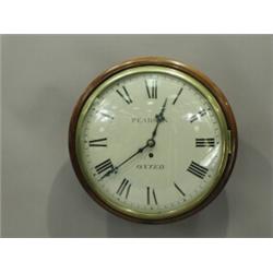 Pearson, Oxted A 19th century wall clock with an enamel convex dial inscribed 'Pearson, Oxted'...