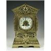 Image 1 : An Edwardian pierced brass mantel clock, 32cm high Est. 150/180...