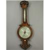 Image 1 : A Victorian rosewood cased barometer, with carved decoration, the 10" silvered dial inscribed...