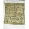 Image 1 : Two 19th century needlework samplers both worked with alphabets and numbers, one with birds an...
