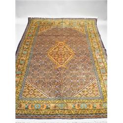 A modern blue ground handmade woollen Ardebil carpet, 1.92 x 1.10m Est. 220/260...