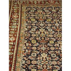 A modern blue ground handmade woollen Persian Bidjar carpet, 3.30 x 1.70m Est. 300/350...