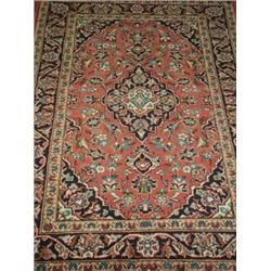 A modern red ground handmade woollen Persian Kershan carpet, 1.51 x 0.69m Est. 130/180...