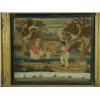 Image 1 : A 19th century woolwork picture depicting a father in a rowing boat returning to his family, 4...