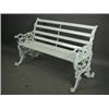 Image 1 : A cast iron garden bench, repainted and with new splats, 122cm Est. 300/500...