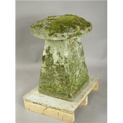 A West Country staddle stone, 56cm diameter x 76cm high Est. 300/500...
