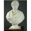 Image 1 : A Victorian marble bust of a gentleman, on a socle base, 75cm high Est. 750/900...