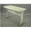 Image 1 : A 19th century cast iron table, the pierced supports with a cast inscription 'Wilkins, Fentonv...