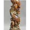 Image 2 : An unusual and decorative French Art Nouveau carved pine column, of spiral form with cherubs,...