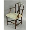 Image 1 : A Hepplewhite style inlaid mahogany elbow chair Est. 150/200...