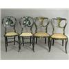 Image 1 : Two pairs of Victorian papier mache chairs with cane seats Est. 100/200...