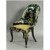 Image 1 : A good Victorian papier mache single chair, with mother of pearl, gilt and painted decoration,...