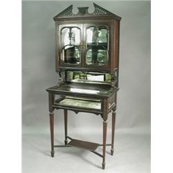 An Edwardian mahogany display cabinet, 76 x 184cm Est. 300/400...