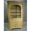 Image 1 : A Georgian style mahogany corner cupboard, with a pair of astragal glazed doors over solid pan...