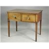 Image 1 : A Sheraton mahogany serving table, the reeded top above one short and one dummy drawer, with a...