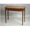 Image 1 : A Sherton mahogany crossbanded double breakfront fold over card table, with inlaid banding, on...