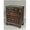 Image 1 : A George III mahogany bachelors chest, the foldover top hinging at the front, above four gradu...