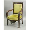 Image 1 : A 19th century French Empire armchair with carved anthemion decoration to the legs Est. 350...