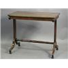 Image 1 : A 19th century mahogany and ebony banded stretcher table with a single frieze drawer and turne...