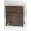 Image 1 : A Georgian mahogany converted box commode chest of four drawers, with knob handles and splayed...