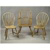 Image 1 : A pair of early 19th century rustic stick back Windsor chairs and an armchair Est. 200/400...
