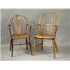 Image 1 : Two 19th century Windsor armchairs, one with a wheelback splat Est. 200/400...