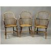 Image 1 : Three various early 19th century Windsor stick and hoop back armchairs, one cut down and vario...