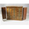 Image 1 : An American Ambergs Patent filing chest, in walnut with folding doors enclosing 24 letter fili...
