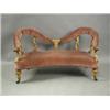 Image 1 : A Victorian maple two seat settee with a shaped back, carved decoration and turned and reeded...