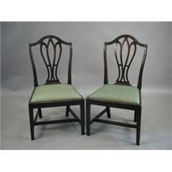 A pair of 19th century mahogany dining chairs Est. 100/200...