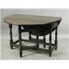 Image 1 : A late 17th/early 18th century oval oak gateleg table, with two drawers, later alterations, 11...
