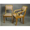Image 1 : A Biedermier style maple (?) veneered open elbow chair, and another similar Est. 120/150...
