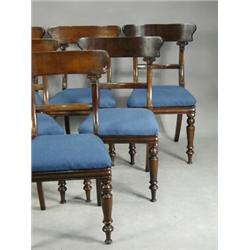 Six early Victorian mahogany bar back dining chairs Est. 400/600...