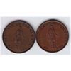 Image 2 : Br. 522. City Bank halfpenny, 1837.