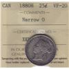 Image 1 : 1880H Twenty Five Cents