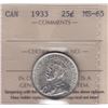 Image 1 : 1933 Twenty Five Cents