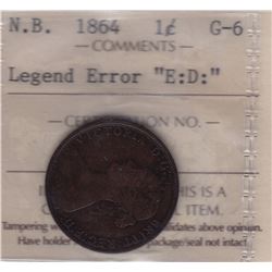 1864 New Brunswick One Cent